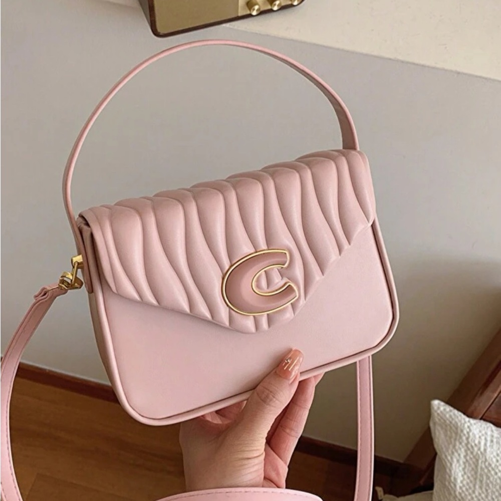 Fashion Mini Handbag Solid Color Square Crossbody Bag Women's Striped Shoulder
